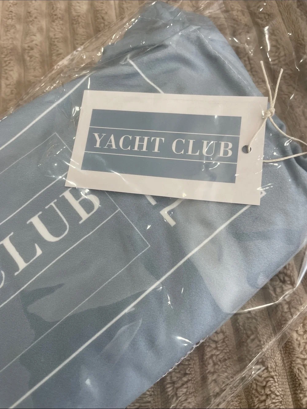 Yacht Club Quick Dry Beach Towel - Light Blue
